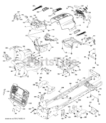 Husqvarna TC 138 (960510124-04) - Husqvarna 38" Garden Tractor (2017-09) CHASSIS &amp; ENCLOSURES