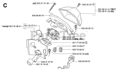Husqvarna 55 RANCHER - Husqvarna Chainsaw (SN: 20060600001 - 20070500000) CARBURETOR &amp; AIR FILTER