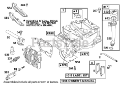 Toro 20814 - Toro 48cm Recycler Walk-Behind Mower (SN: 210000001 - 210999999) (2001) Cylinder And Cylinder Head Assembly Briggs And Stratton Model 12f802-1770-B1
