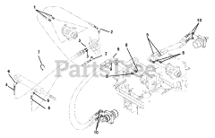 Gravely 992075 (PM 260Z) - Gravely Pro-Master 60" Zero-Turn Mower, 27hp Daihatsu (SN: 001501 & Above) Deck Lift And Motor To Pump Circuits