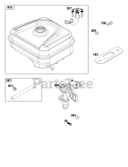 Briggs & Stratton 13L352-0137-F8 - Briggs & Stratton Horizontal Engine Fuel Supply Group