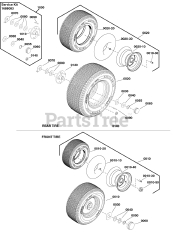 Simplicity 2691341-00 - Simplicity Prestige 52" Garden Tractor, 27hp Wheels &amp; Tires Group