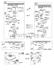Briggs & Stratton 122012-0133-B1 - Briggs & Stratton Horizontal Engine Carburetor, Fuel Supply, Kits/Gaskets Carburetor