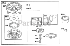 Briggs & Stratton 12S802-0892-01 - Briggs & Stratton Vertical Engine Rewind Assembly