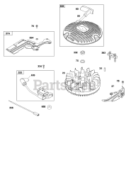 Briggs & Stratton 122Q02-0211-H1 - Briggs & Stratton Vertical Engine Flywheel, Ignition,and Starter Group