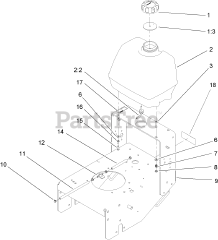 Toro 30094 - Toro 36" Walk-Behind Mower, Floating Deck, T-Bar, Gear Drive (SN: 280000001 - 280999999) (2008) FUEL SYSTEM ASSEMBLY