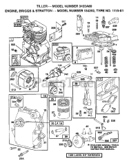 Poulan 3455A89 - Poulan Tiller (2007-01) ENGINE