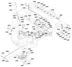 Simplicity 1695404 - Simplicity 38" Mower Deck 38" Mower Deck - Height Adjustment &amp; Roller Bar Group