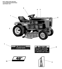 Simplicity 1693418 - Simplicity 48" Mower Deck Decals - Safety &amp; Common