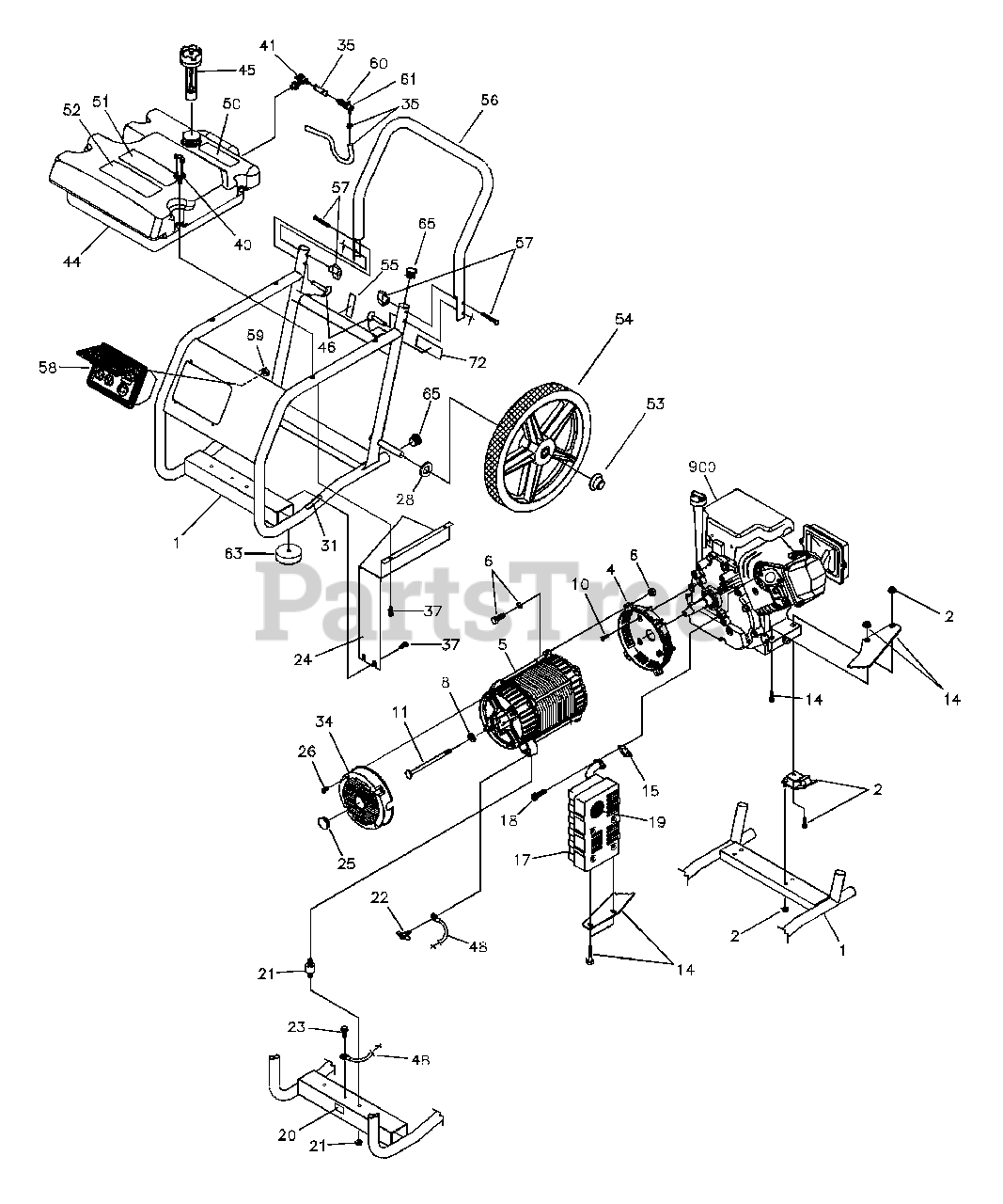 Generac 16463 Generac Wheelhouse 5,500 Watt Portable Generator Main