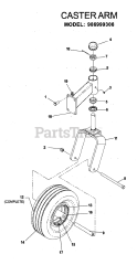 Husqvarna iZ 5223 (968999526) - Husqvarna 52" Zero-Turn Mower (2006-08) CASTERS 2