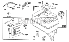 Briggs & Stratton 82232-2136-01 - Briggs & Stratton Horizontal Engine Fuel Tank (2) Quart