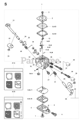Husqvarna 327 LX - Husqvarna String Trimmer (SN: 20080900001 - 20090100000) CARBURETOR DETAILS