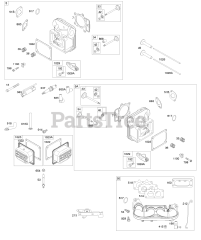 Briggs & Stratton 44P777-0027-E1 - Briggs & Stratton Vertical Engine Cylinder Head, Rocker Arm Cover, Intake Manifold