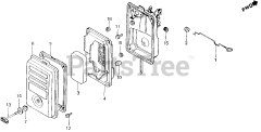 Honda EM2200 A (GE200) - Honda Generator, Made in Japan (SN: GE200-1000001 - GE200-9999999) AIR CLEANER