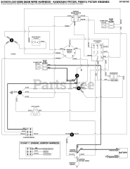 Snapper Pro S 125XT (5901629) - Snapper Pro S125XT Series 52" Zero-Turn Mower, 23hp Kawasaki Electrical Schematic - Charging Circuit - S/N: 2017954955 &amp; Below