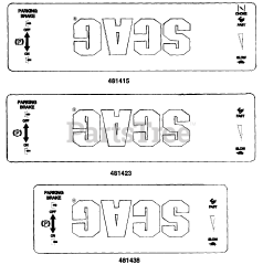 Scag SWZ-18BV - Scag Walk-Behind Mower, 18hp Vanguard (SN: 3330001 - 3339999) Replacement Decals &amp; Information II