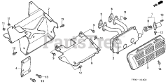 Honda H5518 NA2/D (TZAC) - Honda Multi-Purpose Tractor, Made in Japan (SN: TZAC-3500001 - TZAC-3599999) MUFFLER