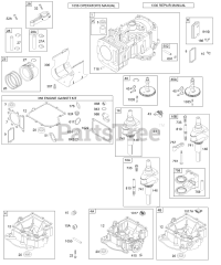Briggs & Stratton 287776-1237-E1 - Briggs & Stratton Vertical Engine Cylinder, Piston/Ring, Crankshaft, Sump, Kits