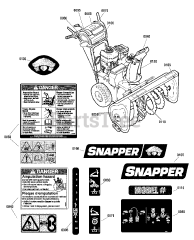 Snapper L 1528E (1696005) - Snapper 28" Snow Thrower, 14.5hp