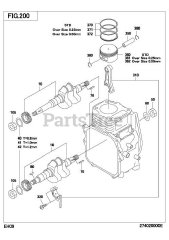 Subaru Robin EH090D42010 (EH090) - Subaru Robin Rammer Engine 200 Crankshaft