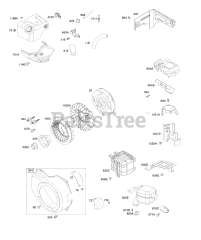 Briggs & Stratton 15C114-1463-E8 - Briggs & Stratton Horizontal Engine Blower Housing/Shrouds, Exhaust System