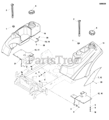 Ferris IS 2000Z (5901191) - Ferris IS2000Z Series 52" Zero-Turn Mower, 20hp Yanmar, Side-Discharge Fuel Tank &amp; Mount Group