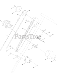 Toro 38756 (721 QZE) - Toro 21" Power Clear Snow Thrower (SN: 409200000 - 411799999) Handle Chute Control Assembly