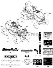 Simplicity 2691523-00 - Simplicity Legacy XL Garden Tractor, 33hp Briggs & Stratton EFI