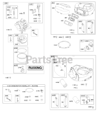 Briggs & Stratton 31N707-3374-G5 - Briggs & Stratton Vertical Engine Air Cleaner, Blower Housing, Carburetor - Ruixing, Kit - Carburetor Overhaul - Ruixing