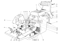 Toro 56027 - Toro 25" Premium Keylectric Rear-Engine Riding Mower (SN: 004000001 - 004999999) (1974)