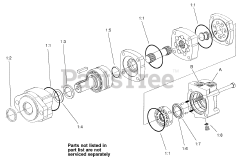 Toro 22802 - Toro Auger Head for Dingo Compact Utility Loader (SN: 240000001 - 240999999) (2004) Hydraulic Motor Assembly No. 98-8256 and 100-4657