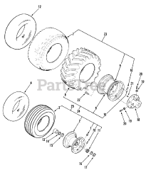 Toro A1-184801 (GT-1848) - Toro Garden Tractor (1982) Wheels And Tires