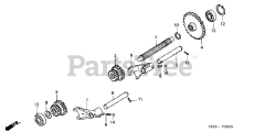 Honda H5518 NA2/D (TZAC) - Honda Multi-Purpose Tractor, Made in Japan (SN: TZAC-3500001 - TZAC-3599999) UPPER COUNTERSHAFT