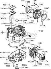 Toro 30499 - Toro 52" Walk-Behind Mower, Floating Deck, Split Lever, Hydro Drive (SN: 280001001 - 280001100) (2008) CYLINDER AND CRANKCASE ASSEMBLY KAWASAKI FH580V-DS28
