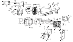 Gravely 08201340 - Gravely 764 Replacement Engine with Canister Air Filter