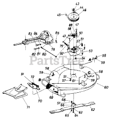 MTD 130-500-000 - MTD Mower Deck (1990)