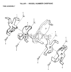 Poulan CHD F550 C - Poulan Front-Tine Tiller (1998) TINE ASSEMBLY