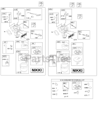 Briggs & Stratton 31B775-0122-E2 - Briggs & Stratton Vertical Engine Carburetor, Kit - Carburetor Overhaul