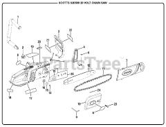 Scotts S 20500 - Scotts Chainsaw, 20 Volt General Assembly
