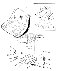 Toro D2-113701 (LT-1136) - Toro Lawn Tractor (1983) Seat And Suspension