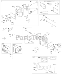 Briggs & Stratton 44K777-0124-B1 - Briggs & Stratton Vertical Engine Cylinder Head, Kit/Gasket Set-Valve, Valves