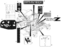 Gravely 992047 (PM 260Z) - Gravely Pro-Master 60" Zero-Turn Mower, 27hp Kohler (SN: 001500 - 004000)