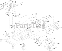 Toro 77287 (2000) - Toro 60" Z Master Zero-Turn Mower (SN: 411581734 - 411999999) Control Console and Guard Assembly