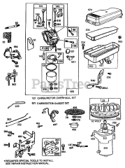 Toro 70040 (8-25) - Toro Rear-Engine Riding Mower (SN: 079000001 - 079000578) (1997) Briggs  Stratton Model No. 195707-0121-01 2