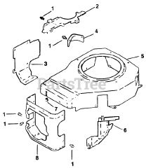 Toro 30114 - Toro ProLine Walk-Behind Mower, Gear Drive, 14hp (SN: 000000001 - 000999999) (1990) Blower Housing  Baffle-Engine Kohler Model No. Cv14 T-1412