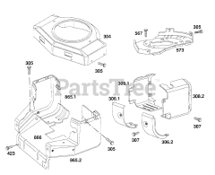 Briggs & Stratton 404777-1201-01 - Briggs & Stratton Vertical Engine Blower Hsg, Shielding