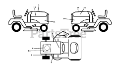 Husqvarna YTH 26V54 (960480011-00) - Husqvarna 54" Yard Tractor (2010-12) DECALS