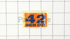 MTD 777D07755 Label, 42" Cut