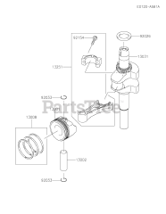 Kawasaki FJ180V-DM09 - Kawasaki Engine PISTON/CRANKSHAFT